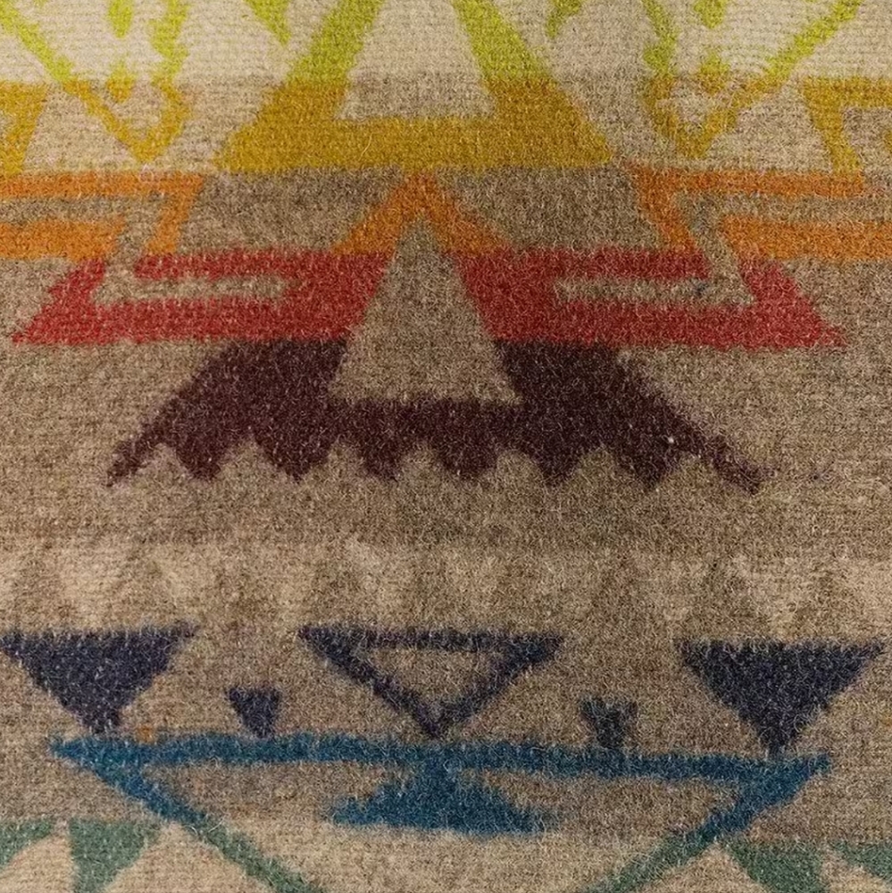 Pendleton Point Collar Long Sleeve Pocketed Demin Wool Blend Trucker Jacket L - Picture 3 of 6